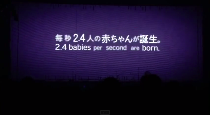 毎秒2.4人の赤ちゃんが誕生。