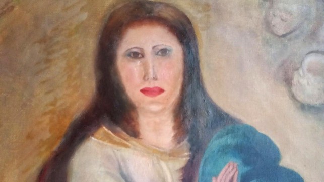 貴重な17世紀の聖母マリアの絵画、修復に大失敗
