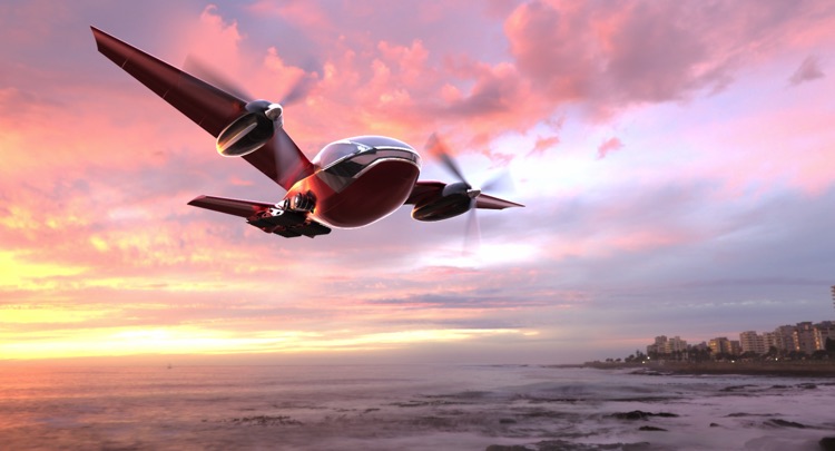 鳥の形をした空飛ぶクルマ、南アのスタートアップ企業が開発を発表